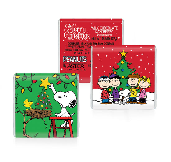 Holiday - Peanuts®  by Astor 1.75" Deluxe Chocolate Thins (Mixed Case)