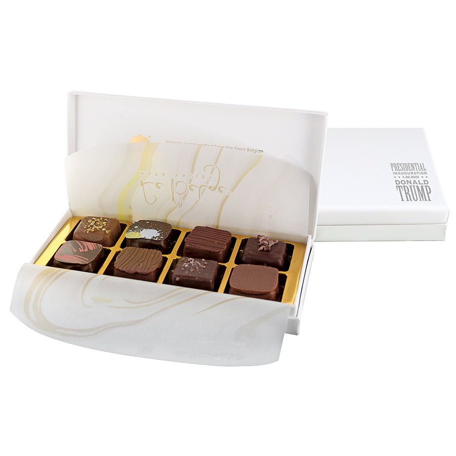 8pc White Glove Studio Truffle Box w/ Presidential Inauguration Hot Stamp