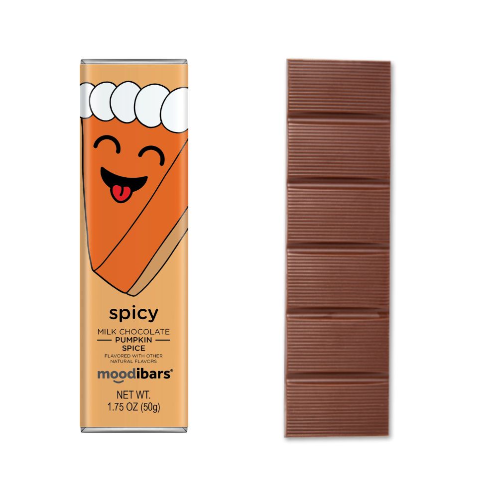 Seasonal Moodibars - Spicy Milk Chocolate Pumpkin Spice 1.75oz Bar