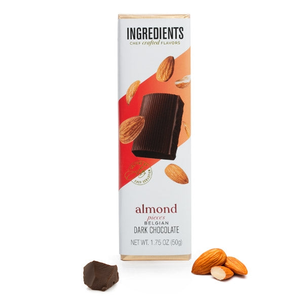 Ingredients - Dark Chocolate Almond 1.75oz Bar