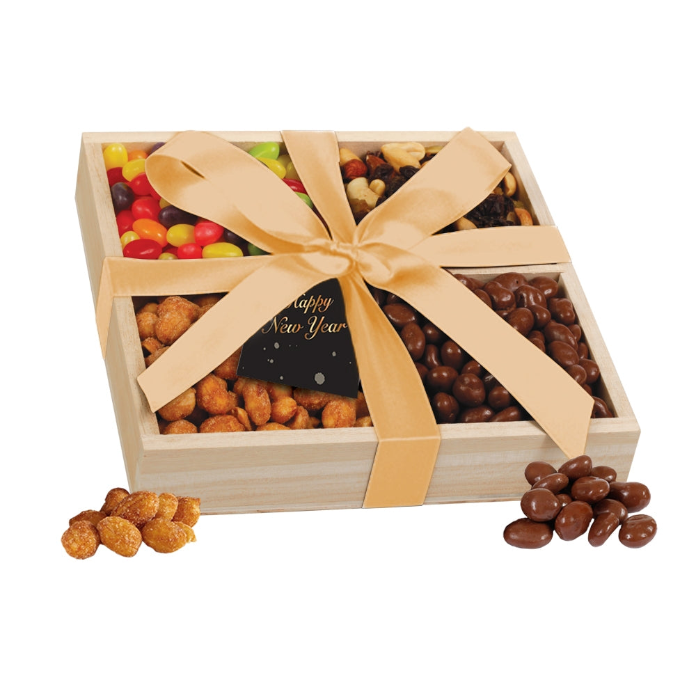 New Years - 4pc Wooden Snack Crate