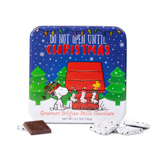 Holiday - Peanuts® Christmas Square Tin w/ 24 Foiled small squares