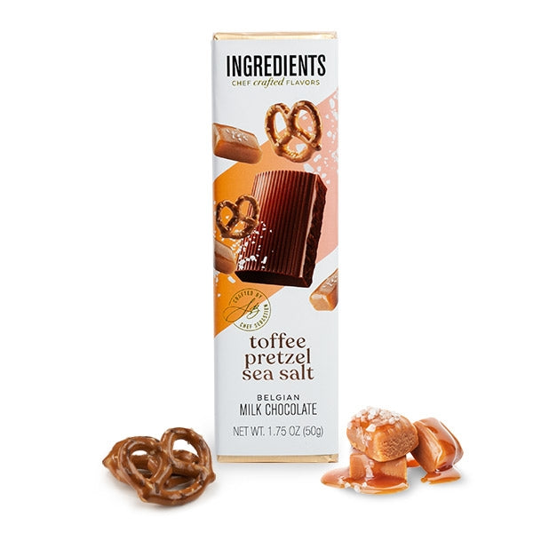 Ingredients - Milk Chocolate Toffee Pretzel Sea Salt 1.75oz Bar