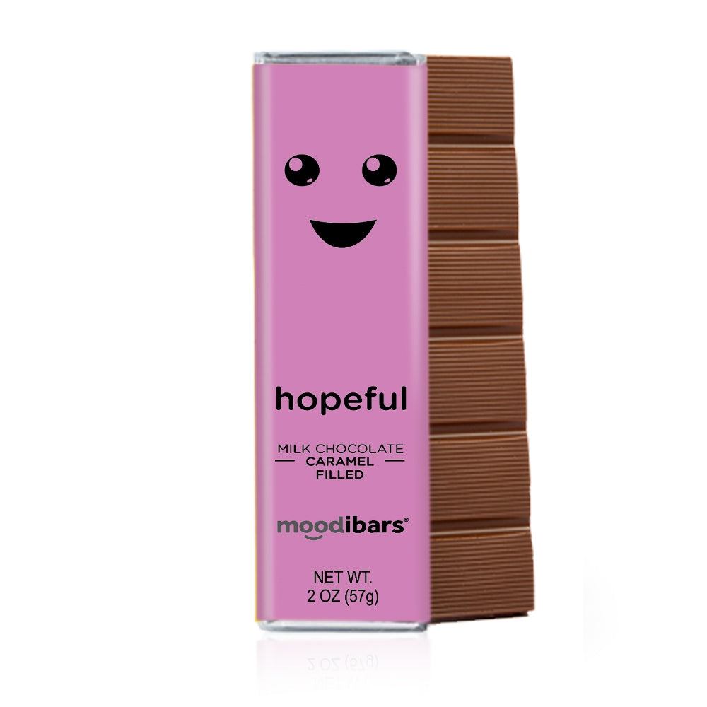 Moodibars - Hopeful Milk Chocolate Caramel Filled 2oz Bar